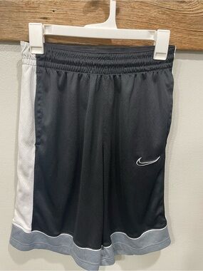 Nike Black and White Athletic Shorts with Gray Trim size small